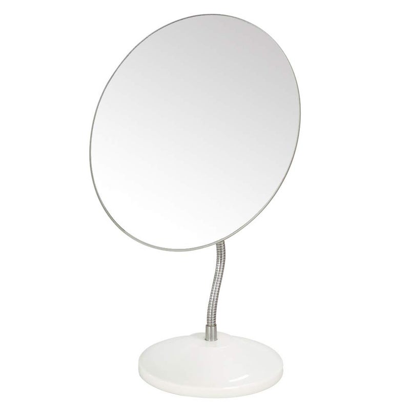 YEAKE Adjustable Flexible Gooseneck Makeup Mirror,360Â°Rotation Folding Portable Desk Vanity Mirror with Stand Shower Shaving Cosmetic Mirror Round Large - Image 1